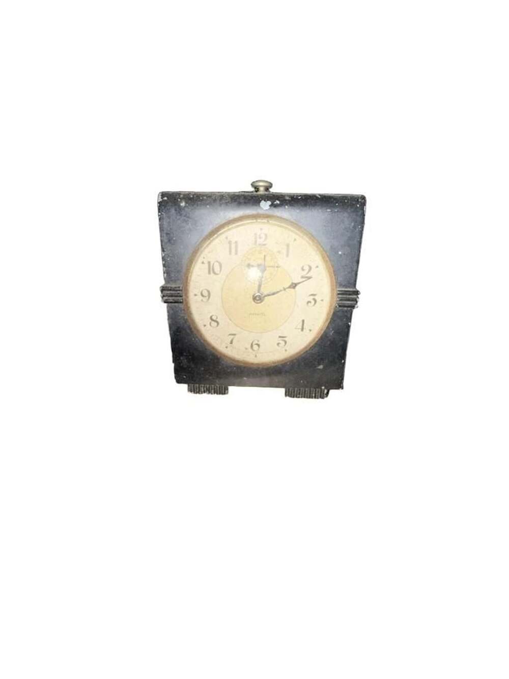 Vintage Ansonia Art Deco Bakelite Desk Alarm Clock
